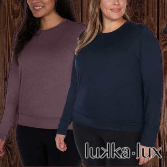 lukka Tops - Lukka Lux | Long Sleeve Active Top 2 Pack Relaxed Fit | Purple/Navy | NWOT